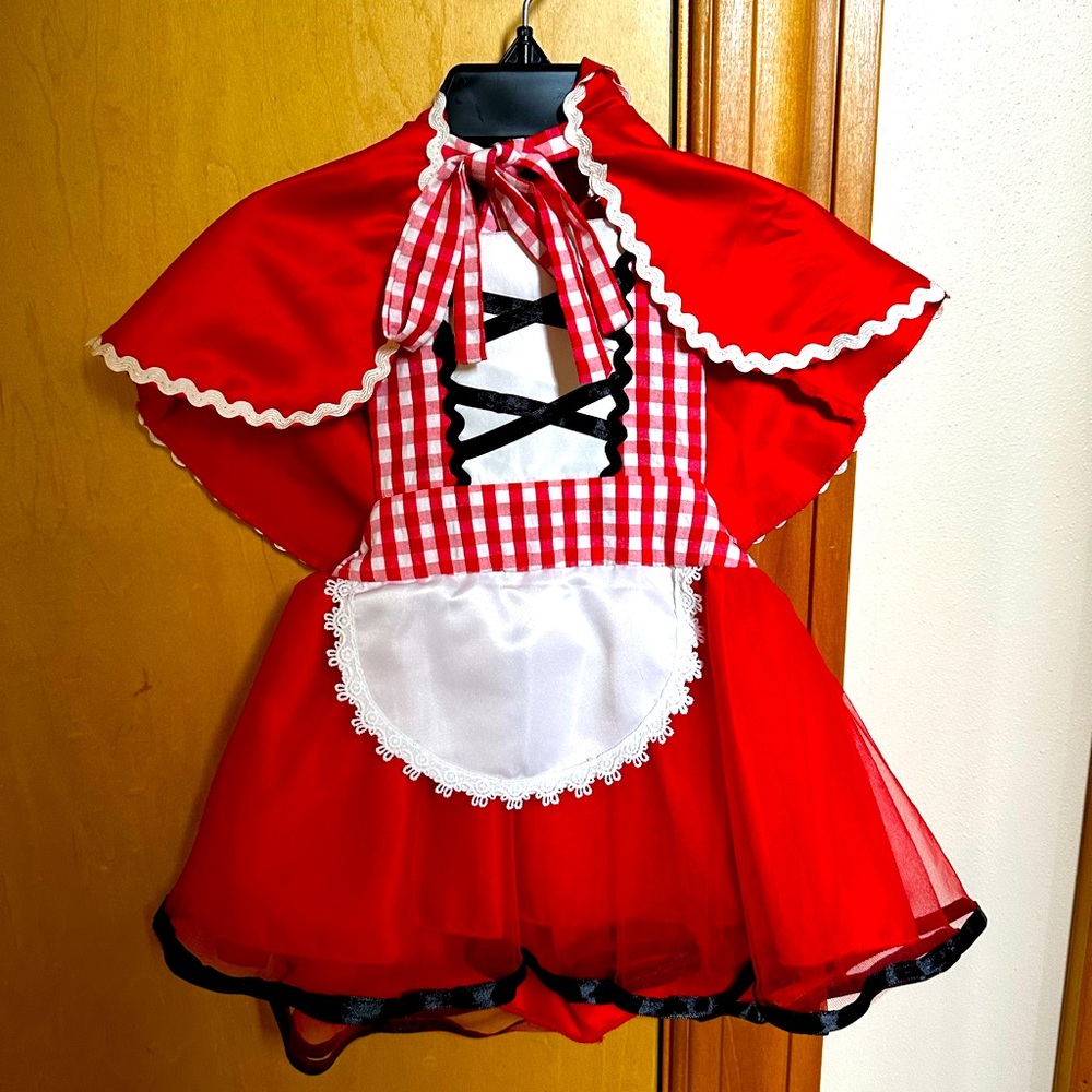 Infants 2T (size 90) Little Red Riding Hood dress with cape. Like new.